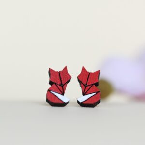 Earrings "Origami fox”