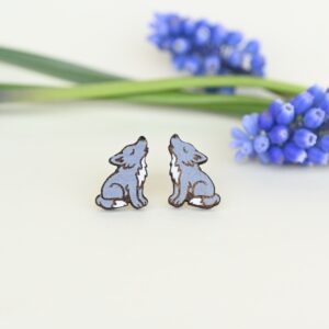 Earrings "Howling Wolf”