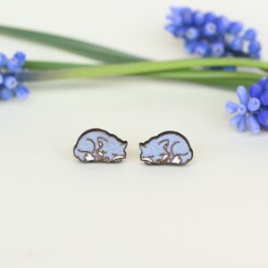 Earrings "Sleeping wolf”
