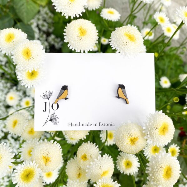 Earrings "Great Tit”