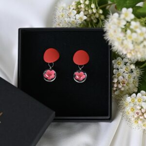 TAIM Small Earrings  “Round Red Cherry”