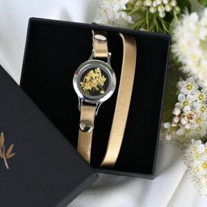 TAIM Leather Bracelet "Gold”