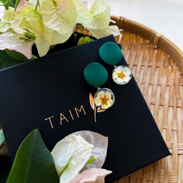 TAIM Earrings  “Dark Green”