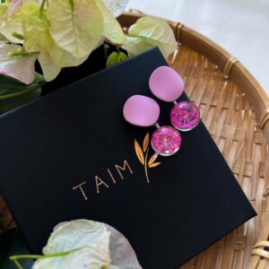 TAIM Earrings  “Round pink”