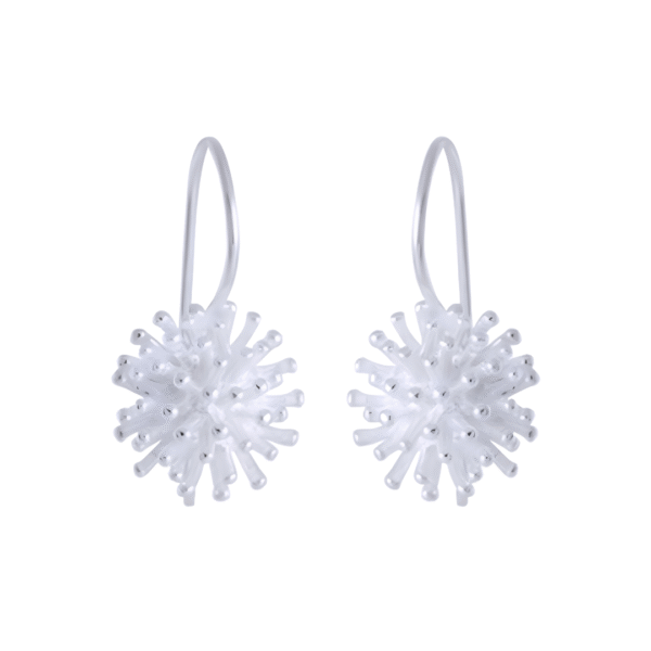 Kanela Silver Earrings "Coral Bloom"