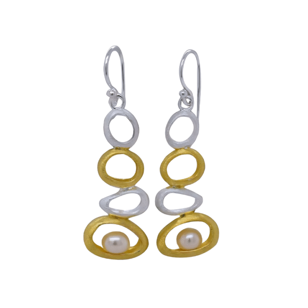 Kanela Silver Earrings "Stones"