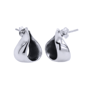 Kanela Silver Earrings "Twist Studs"