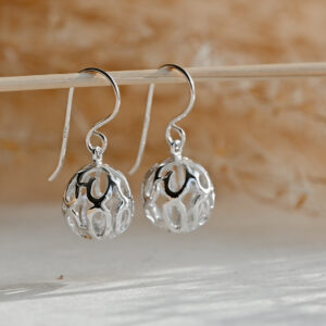 Kanela Silver Earrings "Ball"