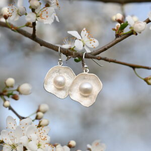 Kanela Silver Earrings "Pearl"