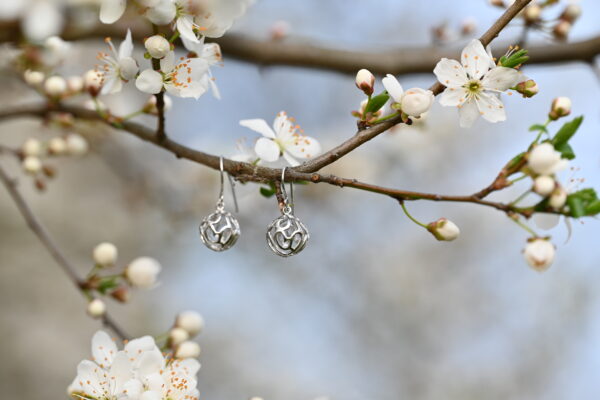 Kanela Silver Earrings "Ball" - Image 2