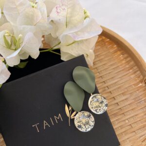 TAIM Earrings  “Dark green"