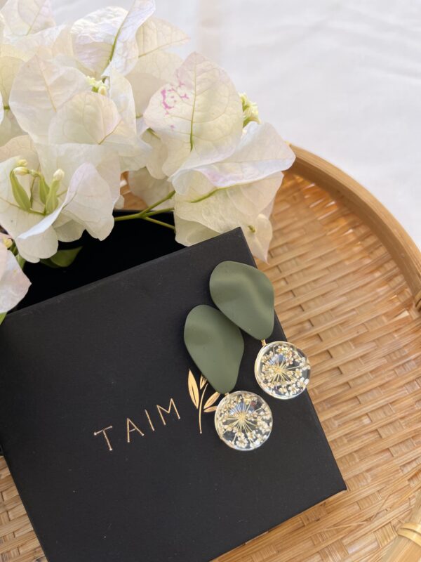 TAIM Earrings  “Dark green"