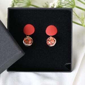 TAIM Small Earrings “Round red”