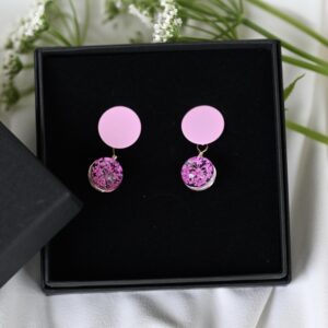 TAIM Earrings “Round pink small”