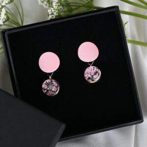TAIM Earrings “Round pink small”