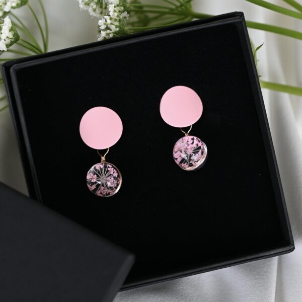 TAIM Earrings “Round pink small”