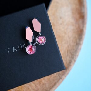 TAIM Earrings  “Light pink Cherry pink”