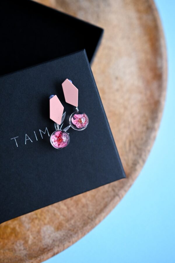 TAIM Earrings  “Light pink Cherry pink”