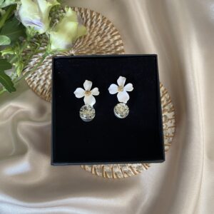 TAIM Earrings  “White flower”