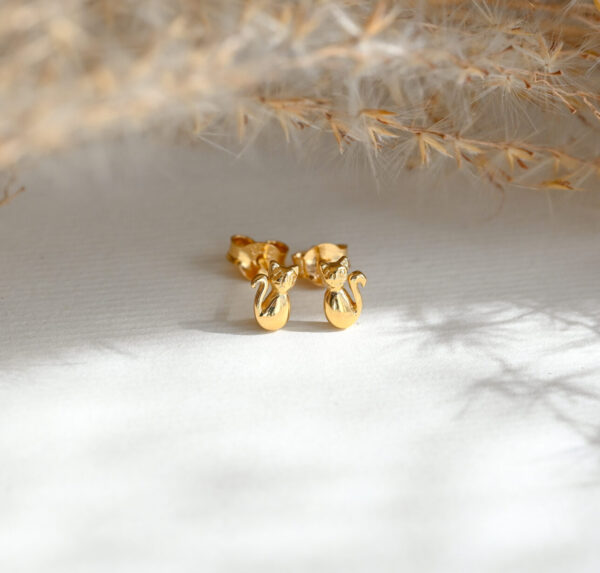 Kanela Silver Earrings "Cat"