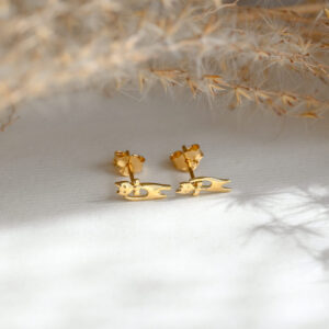 Kanela Silver Earrings "Cat"