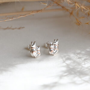 Kanela Silver Earrings "Cat Love"