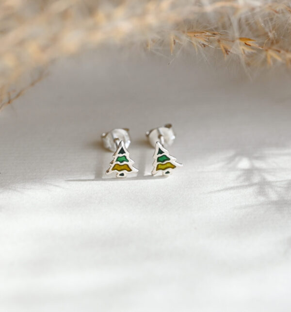 Kanela Silver Earrings "Christmas tree"