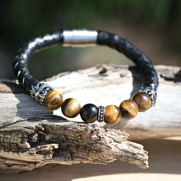 Hilpharakas Leather Bracelet "Tiger Eye" - Image 2