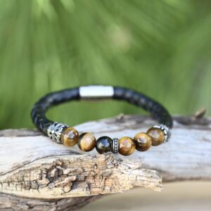 Hilpharakas Leather Bracelet "Tiger Eye"