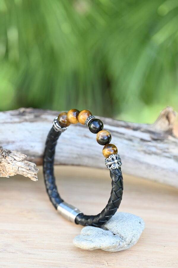 Hilpharakas Leather Bracelet "Tiger Eye" - Image 3