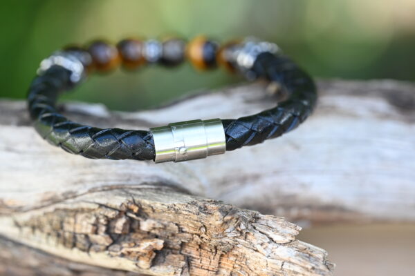 Hilpharakas Leather Bracelet "Tiger Eye" - Image 4