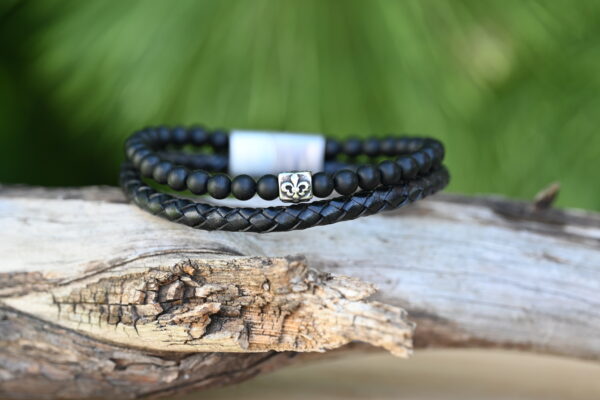 Hilpharakas Leather Bracelet "Fusion Bead" - Image 4