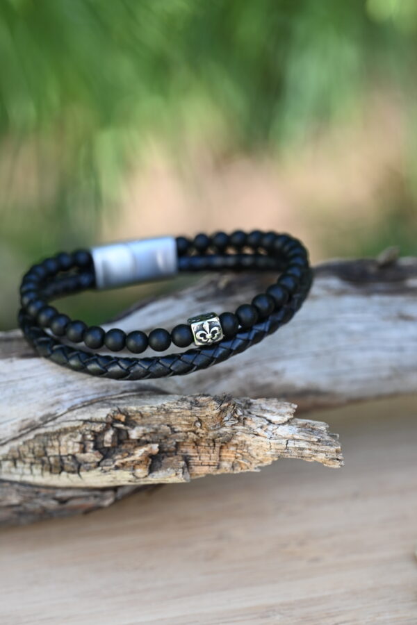 Hilpharakas Leather Bracelet "Fusion Bead" - Image 3
