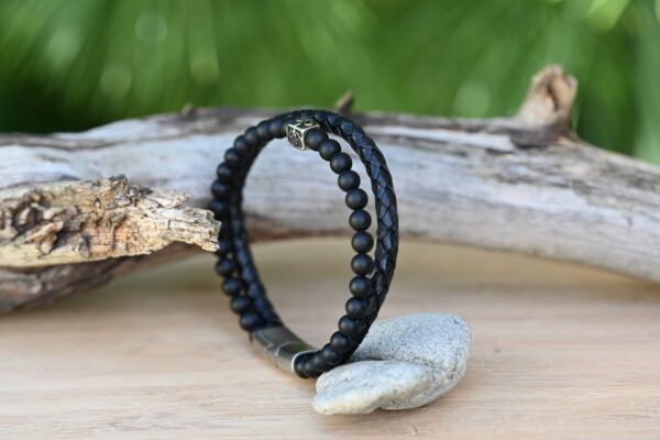 Hilpharakas Leather Bracelet "Fusion Bead" - Image 2