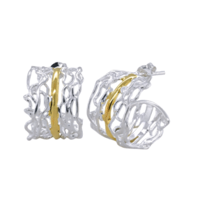 Kanela Silver Earrings "Romantic Hoops"