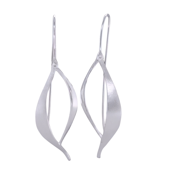 Kanela Silver Earrings "Dual Curve" - Image 2