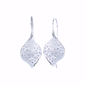 Kanela Silver Earrings "Dewdrop leaves"