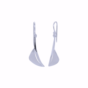 Kanela Silver Earrings "Matte Motion"