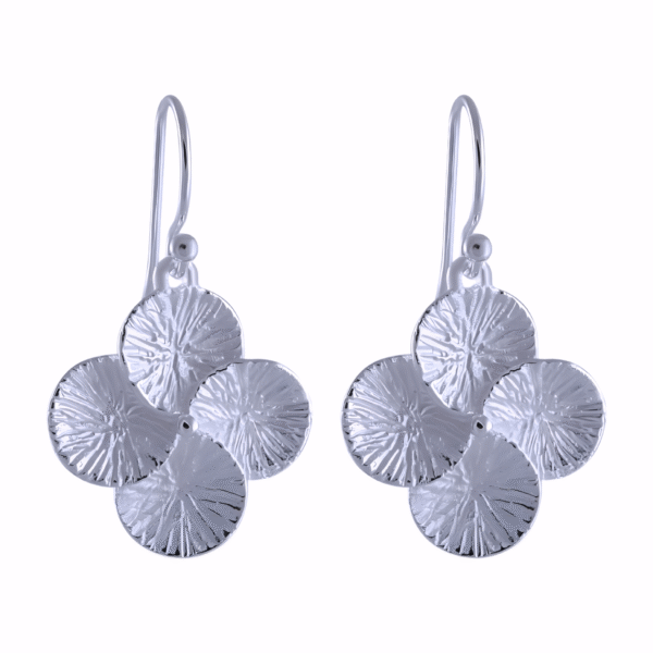 Kanela Silver Earrings "Frosted Flora"