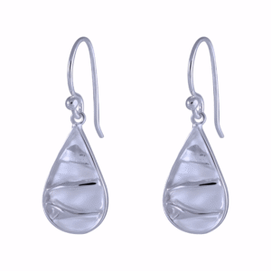Kanela Silver Earrings "Wrinkle Drops"