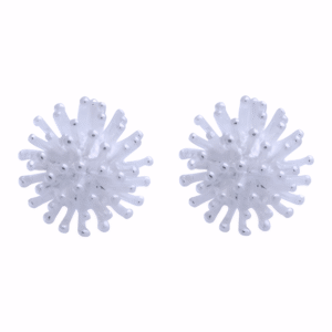 Kanela Silver Stud Earrings "Coral Bloom"