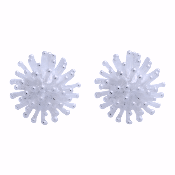 Kanela Silver Stud Earrings "Coral Bloom"
