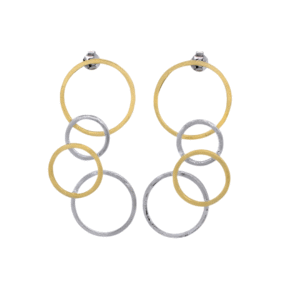 Kanela Silver Earrings "Orbit Hoops"