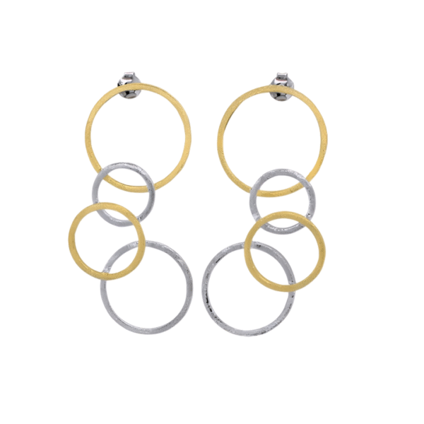 Kanela Silver Earrings "Orbit Hoops"