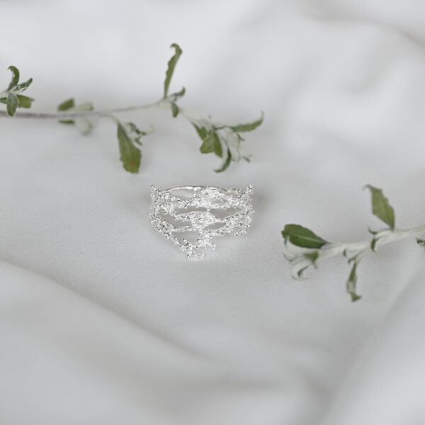 Kanela Silver Ring "Coral" - Image 6