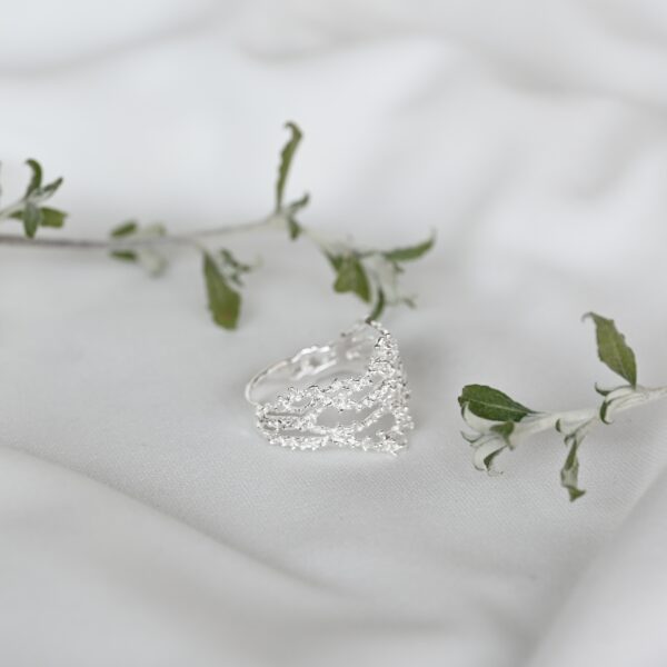 Kanela Silver Ring "Coral" - Image 4