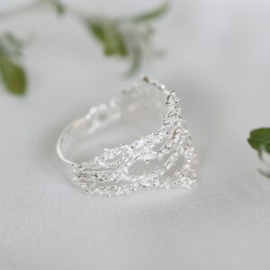 Kanela Silver Ring "Coral"