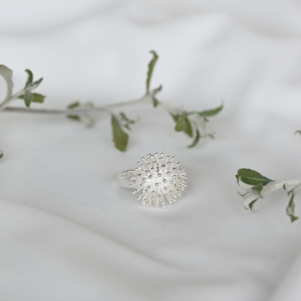 Kanela Silver Ring "Coral Bloom" - Image 3