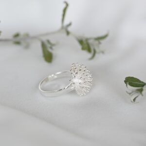 Kanela Silver Ring "Coral Bloom"