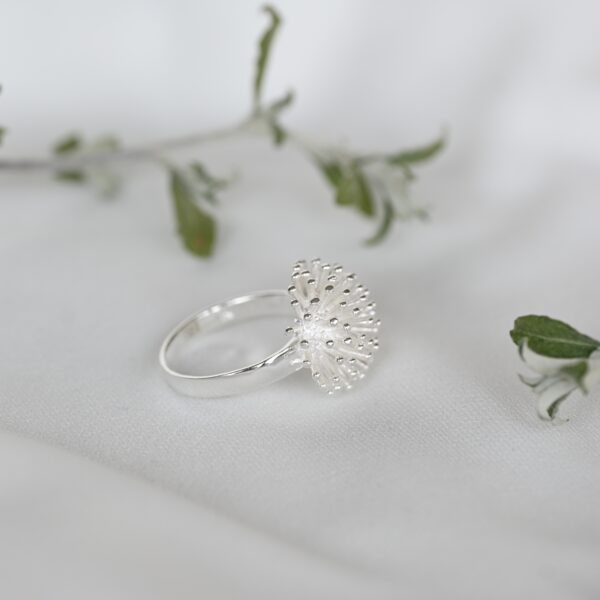 Kanela Silver Ring "Coral Bloom"
